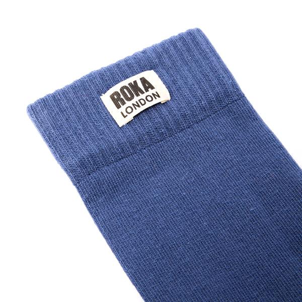 Roka London Wimbledon Crew Socks For Women In Coastal Blue