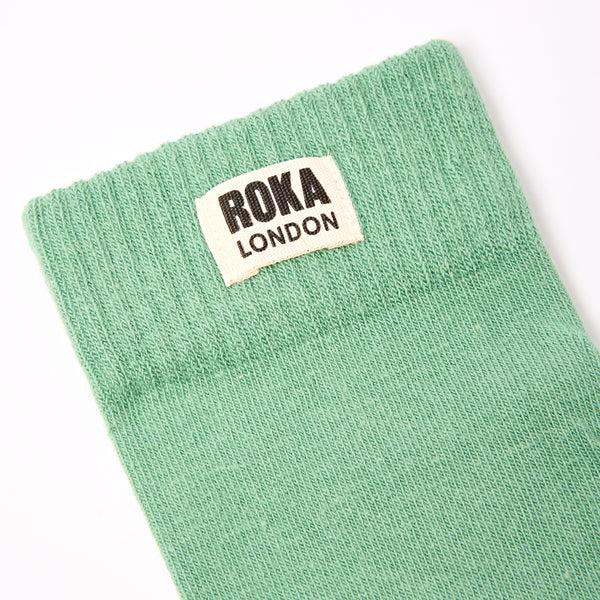 Roka London Wimbledon Crew Socks For Women In Matcha