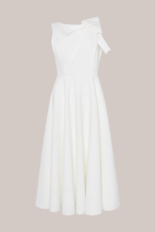 Roksanda Ilincic Designer Bridal Midi Dress In White