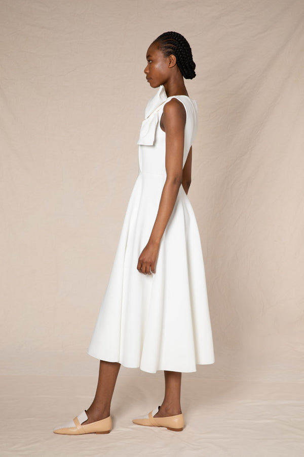 Roksanda Ilincic Designer Bridal Midi Dress In White