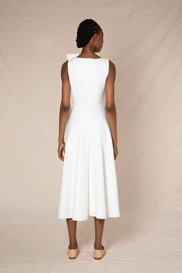 Roksanda Ilincic Designer Bridal Midi Dress In White