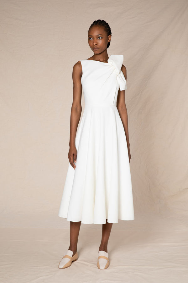 roksanda ilincic Designer Bridal Midi Dress in White