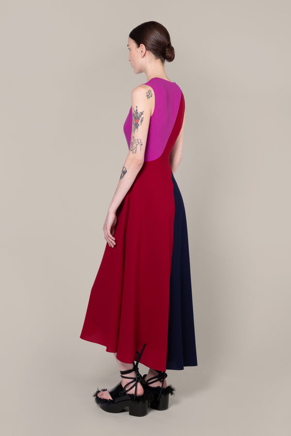 Roksanda Ilincic Designer Midi Dress In Multicolour