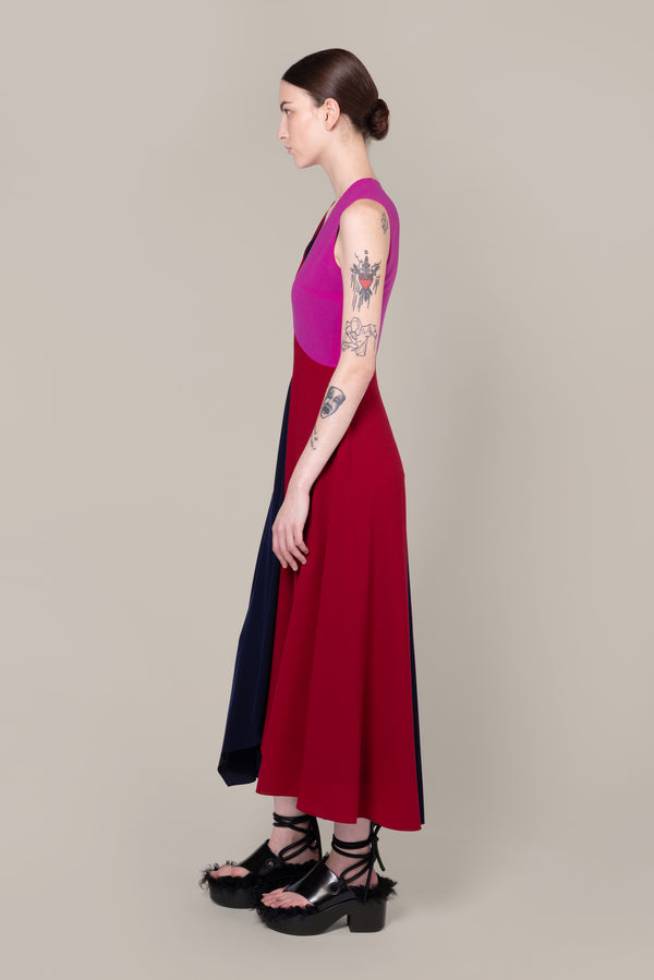 Roksanda Ilincic Designer Midi Dress In Multicolour