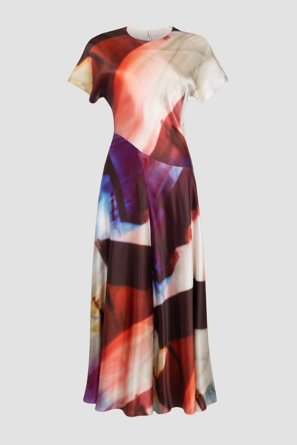 Roksanda Ilincic Designer Midi Dress In Multicolour