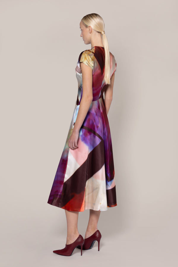 Roksanda Ilincic Designer Midi Dress In Multicolour