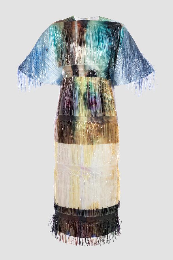 Roksanda Ilincic Designer Midi Dress In Multicolour