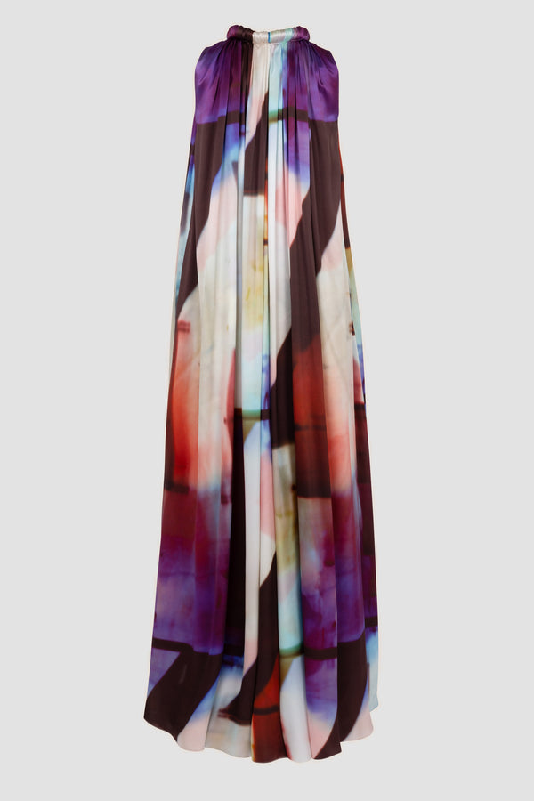 Roksanda Ilincic Designer Midi Silk Dress In Multicolour