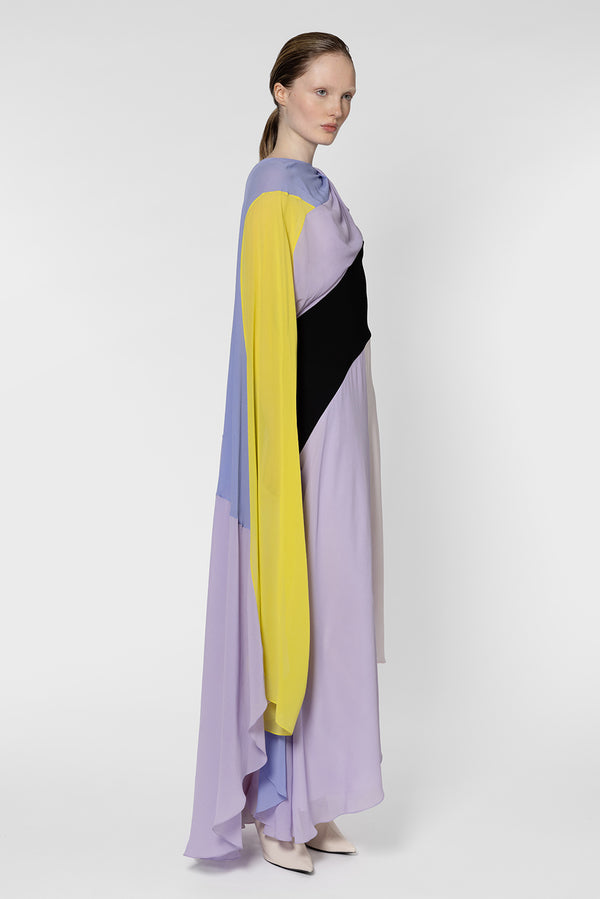 Roksanda Ilincic Designer Purple Black Yellow Dress