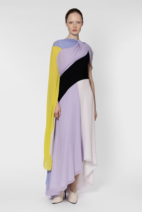 roksanda ilincic Designer Purple Black Yellow Dress