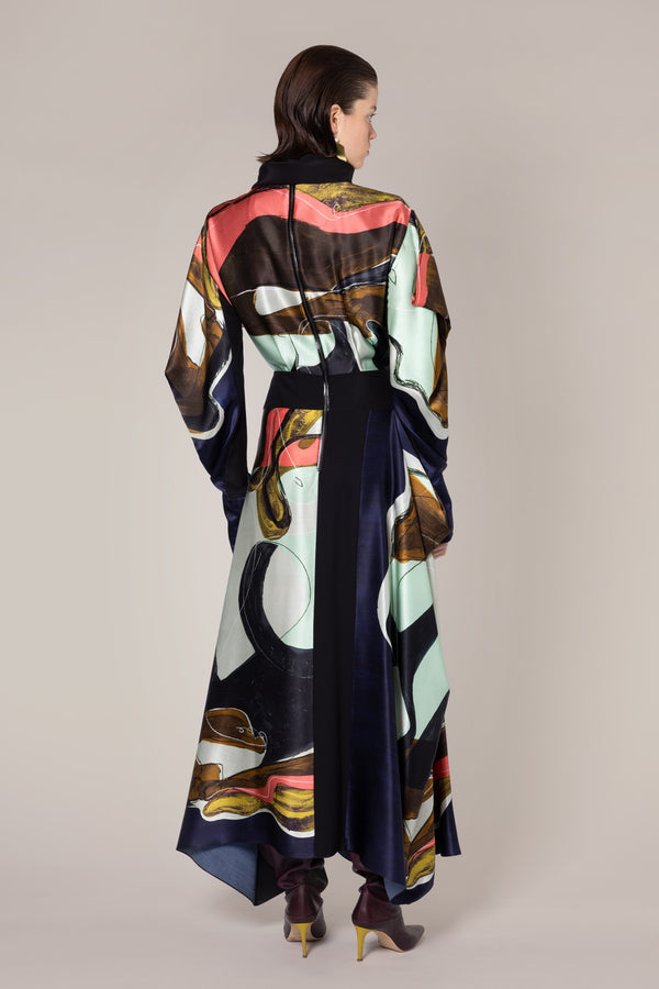 Roksanda Ilincic Designer Silk Maxi Dress In Multicolour