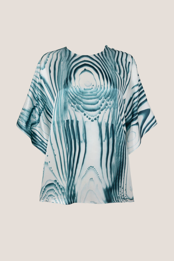 Roksanda Ilincic Designer Women's Silk Top In Blue |Versala |Roksanda