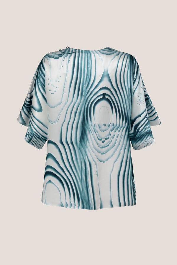 Roksanda Ilincic Designer Women's Silk Top In Blue |Versala |Roksanda