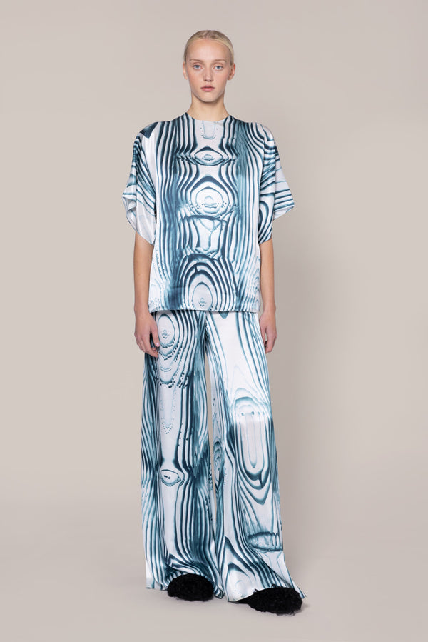 roksanda ilincic Designer Women's Silk Top in Blue |Versala |Roksanda