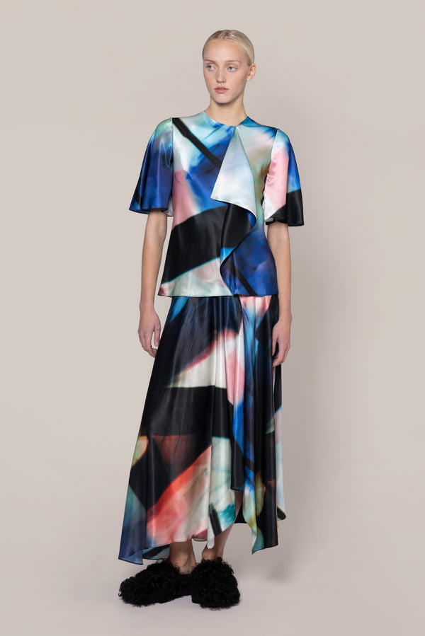 Roksanda Ilincic Designer Women's Silk Top In Multicolour