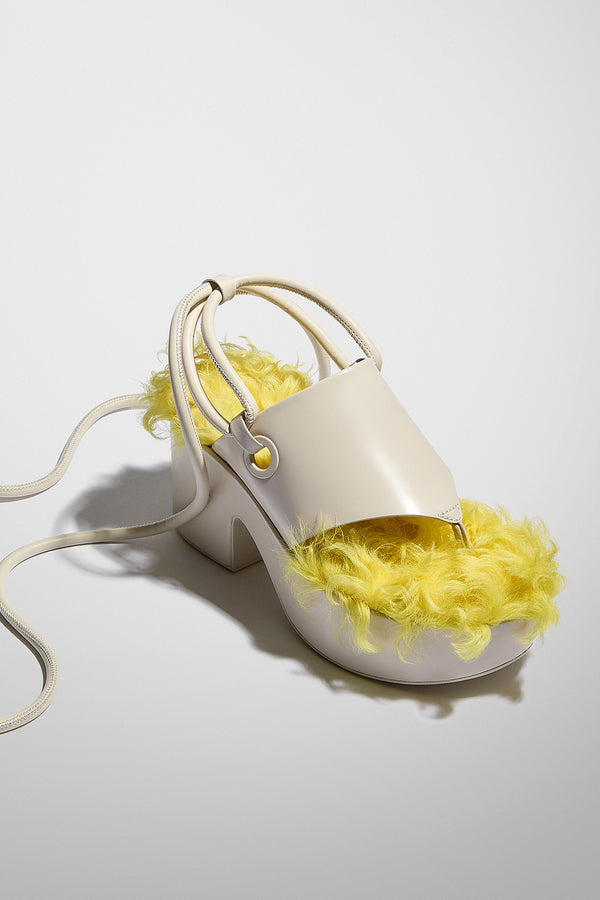 Roksanda Ilincic Leather Heeled Sandals In Elderflower/Marigold