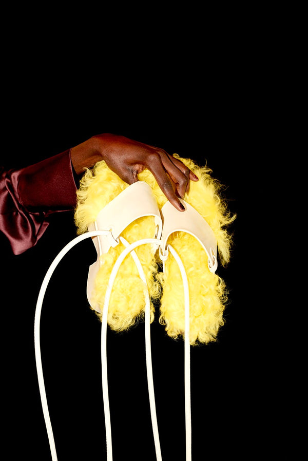 roksanda ilincic Leather Heeled Sandals in Elderflower/Marigold