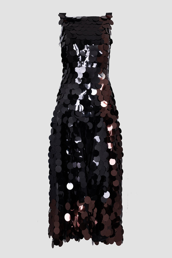Roksanda Ilincic Designer Brown Sequin Dress