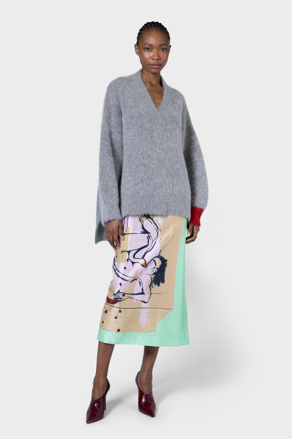 Roksanda Ilincic Designer Grey Knitted Jumper