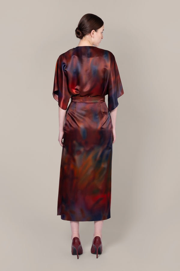 Roksanda Ilincic Designer Mid Skirt In Silk