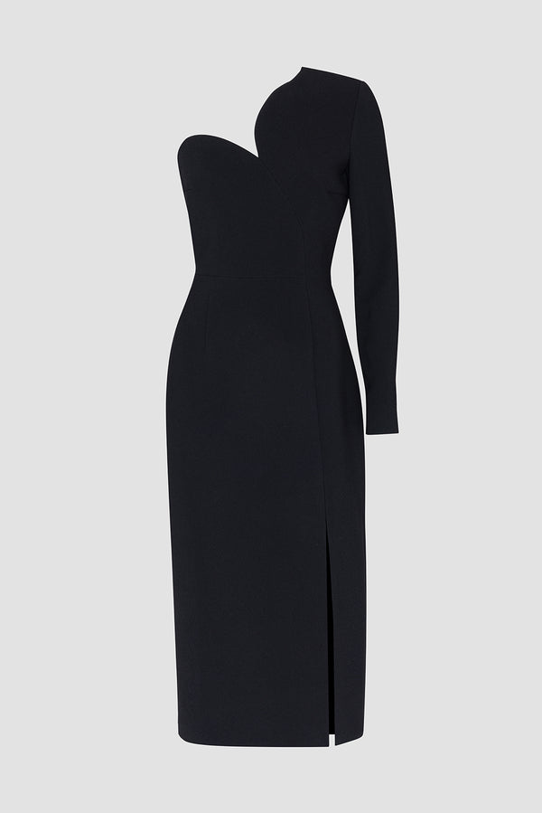 Roksanda Ilincic Designer Midi Dress In Black