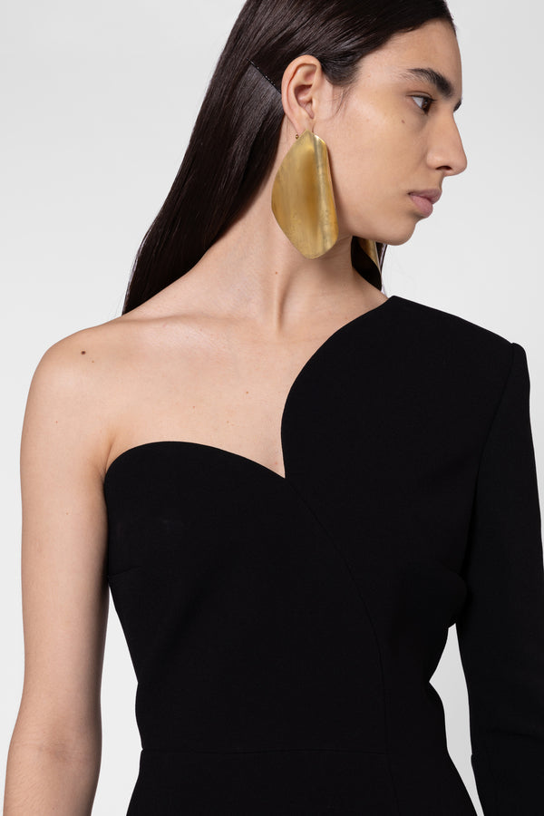 Roksanda Ilincic Designer Midi Dress In Black