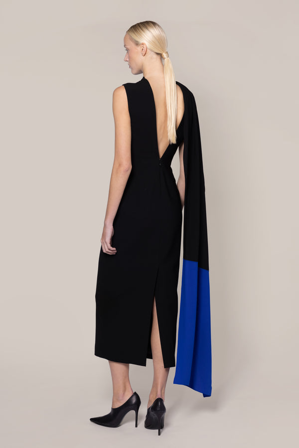 Roksanda Ilincic Designer Midi Dress In Black