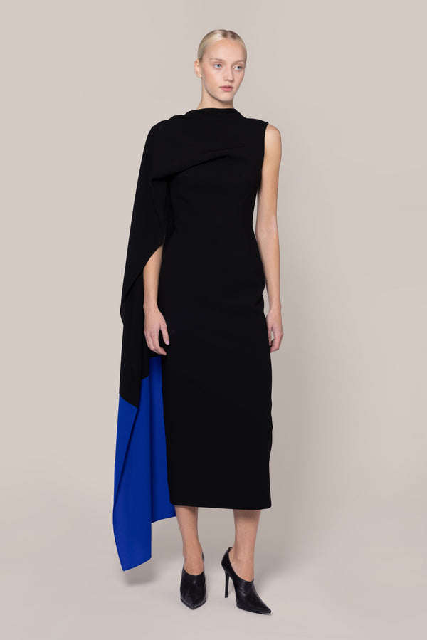 roksanda ilincic Designer Midi Dress in Black