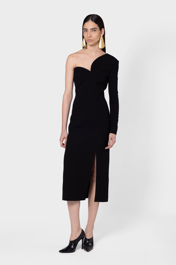 roksanda ilincic Designer Midi Dress in Black