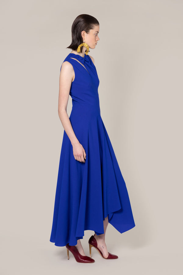 Roksanda Ilincic Designer Midi Dress In Blue
