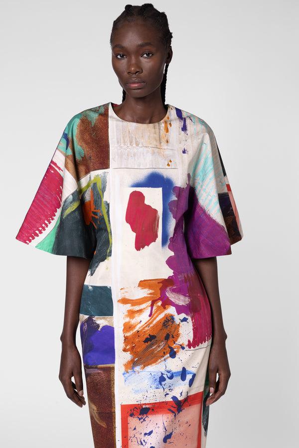 Roksanda Ilincic Designer Midi Dress In Cotton