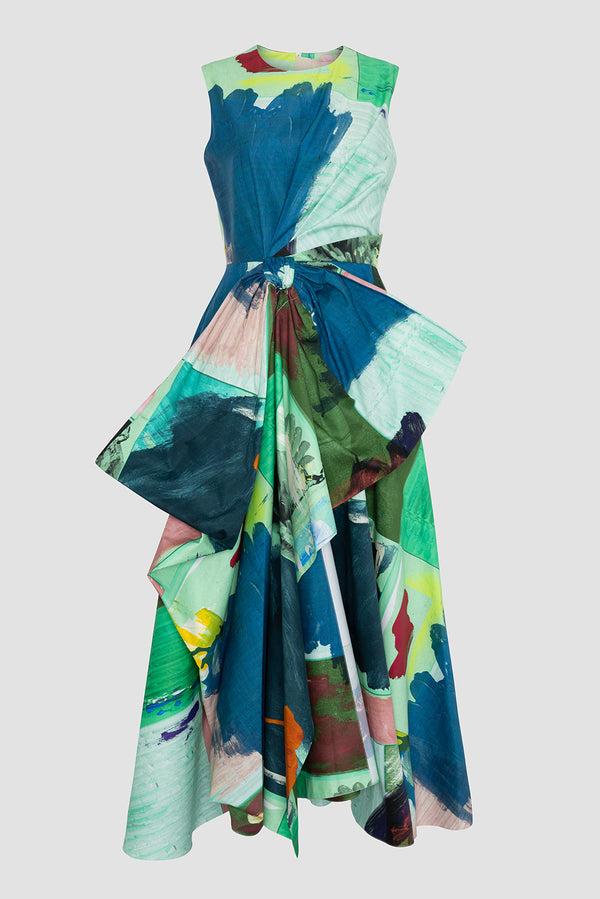 Roksanda Ilincic Designer Midi Dress In Cotton