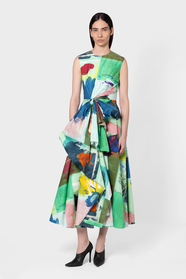 roksanda ilincic Designer Midi Dress in Cotton