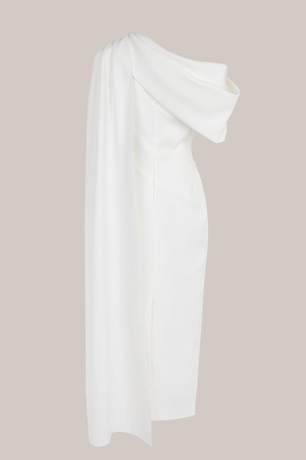 Roksanda Ilincic Designer Midi Dress In Ivory