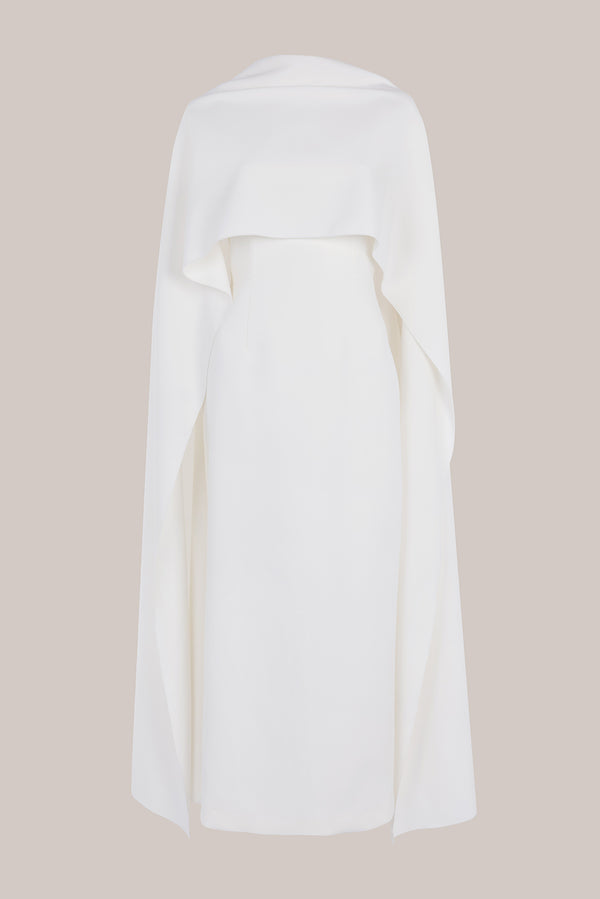 Roksanda Ilincic Designer Midi Dress In Ivory