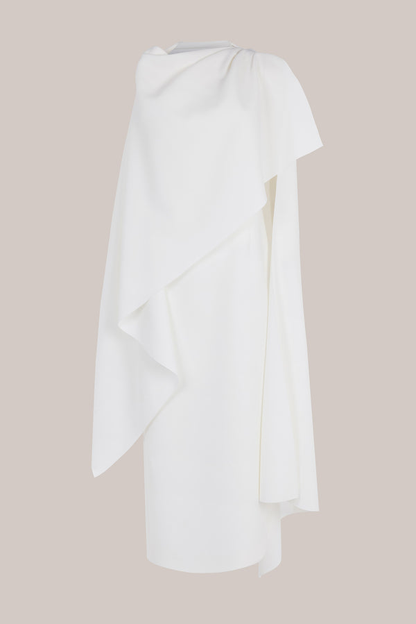 Roksanda Ilincic Designer Midi Dress In Ivory