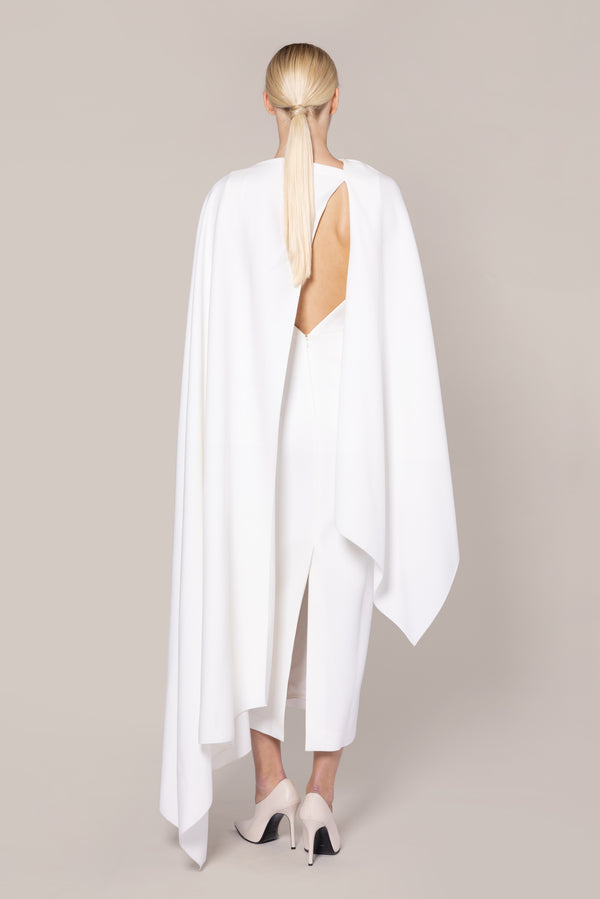 Roksanda Ilincic Designer Midi Dress In Ivory