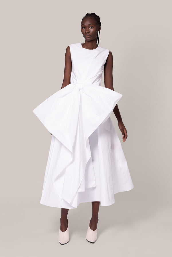 roksanda ilincic Designer Midi Dress in Ivory