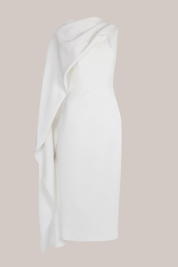 Roksanda Ilincic Designer Midi Dress In Ivory