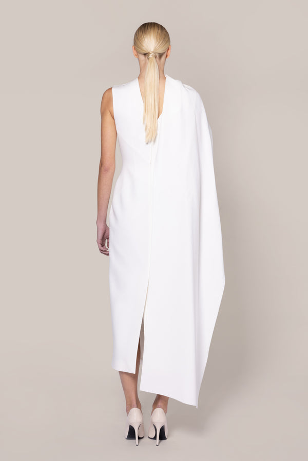 Roksanda Ilincic Designer Midi Dress In Ivory