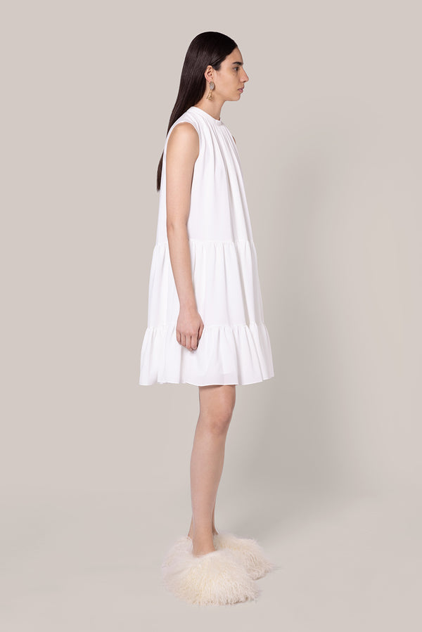 Roksanda Ilincic Designer Midi Dress In Ivory