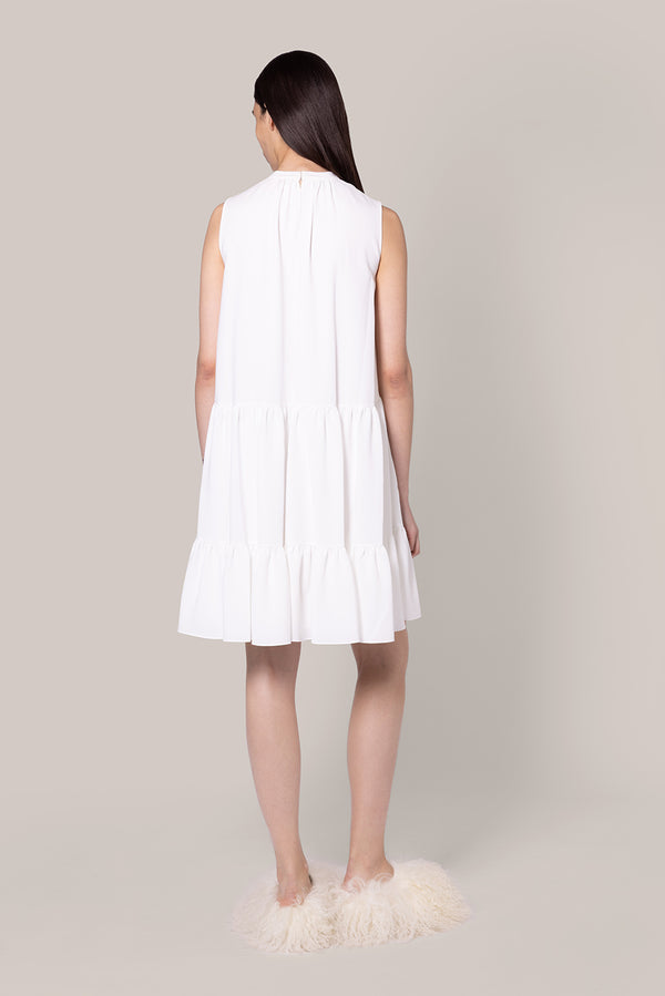Roksanda Ilincic Designer Midi Dress In Ivory