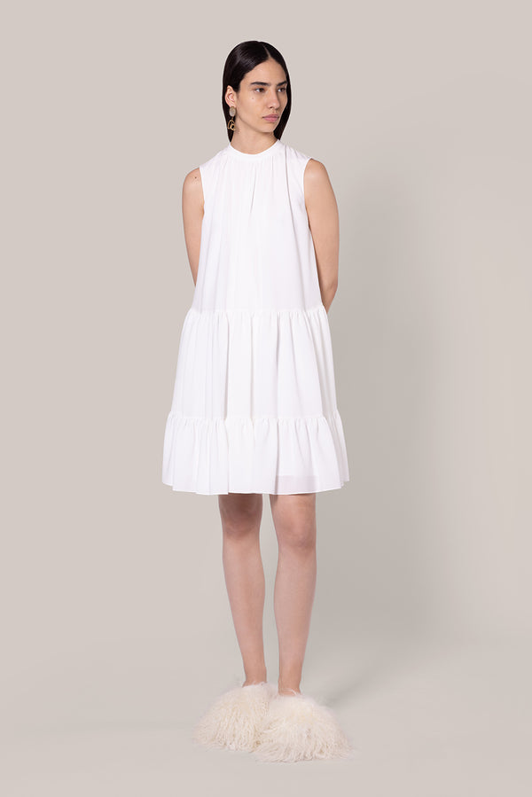 roksanda ilincic Designer Midi Dress in Ivory
