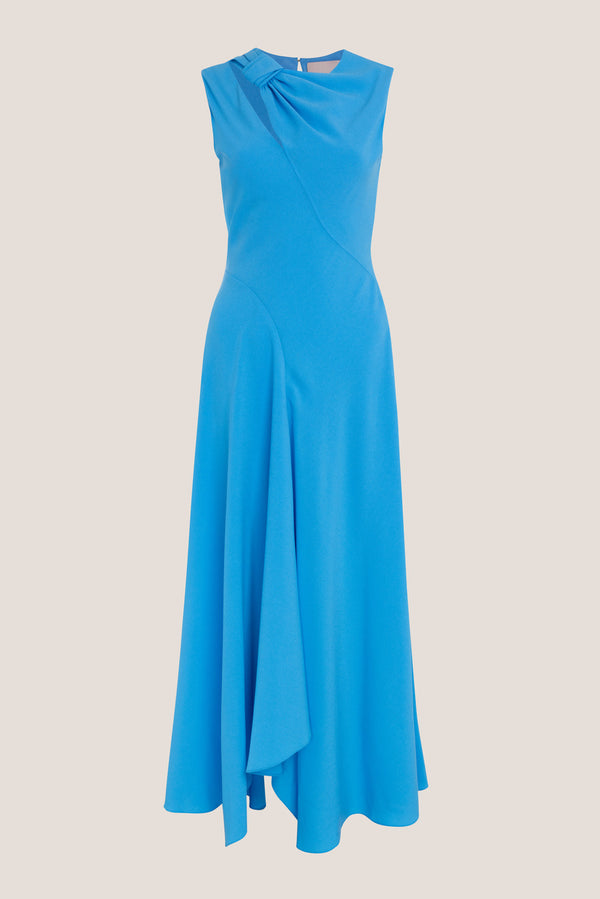 Roksanda Ilincic Designer Midi Dress In Light Blue