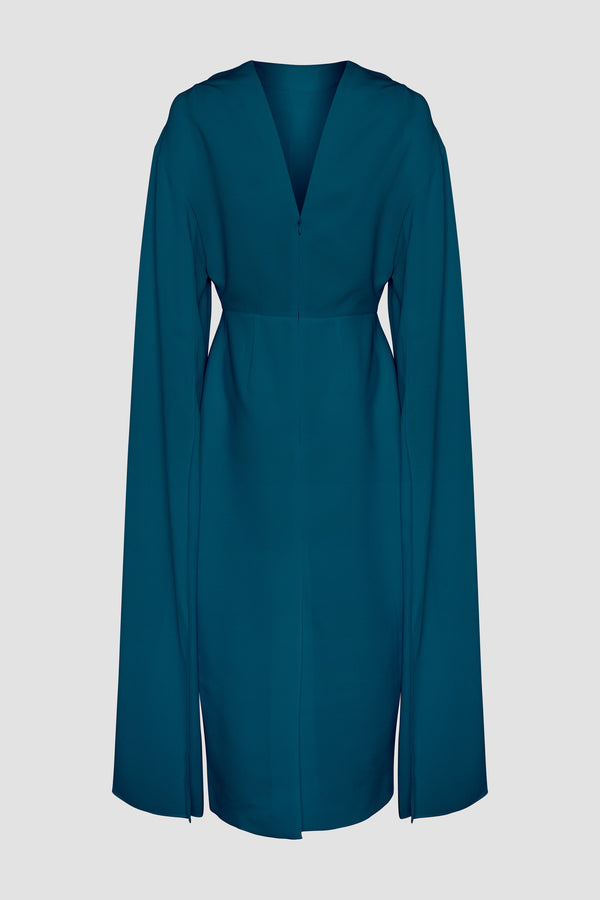 Roksanda Ilincic Designer Midi Dress In Navy| Nour