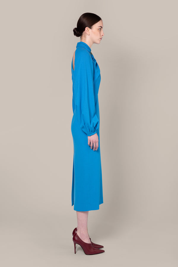 roksanda ilincic Designer Midi Dress in Navy| Nour