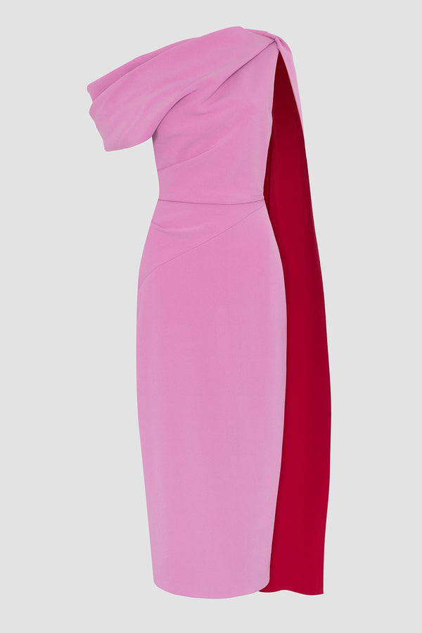 Roksanda Ilincic Designer Midi Dress In Pink