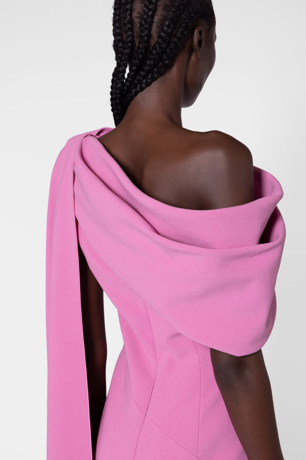 Roksanda Ilincic Designer Midi Dress In Pink