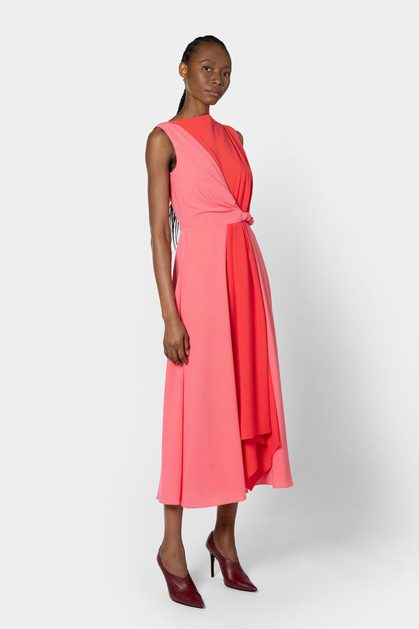 Roksanda Ilincic Designer Midi Dress In Pink