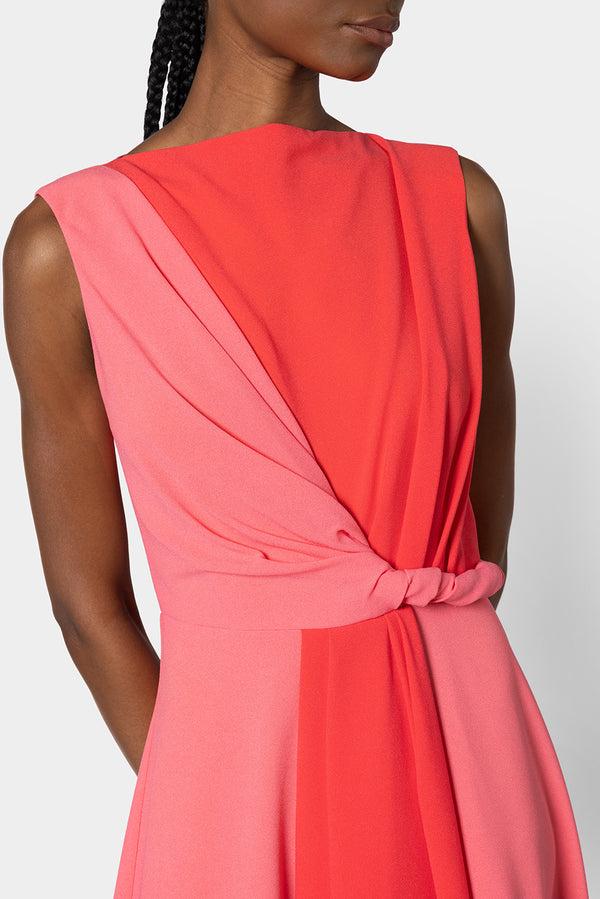 Roksanda Ilincic Designer Midi Dress In Pink